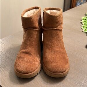 UGG Cozy Tan Suede Ankle Boots